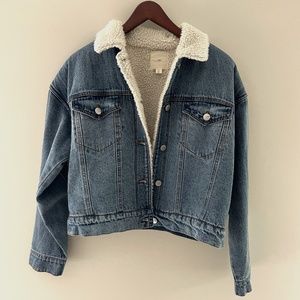 COPY - Sherpa Lined Denim Jacket!